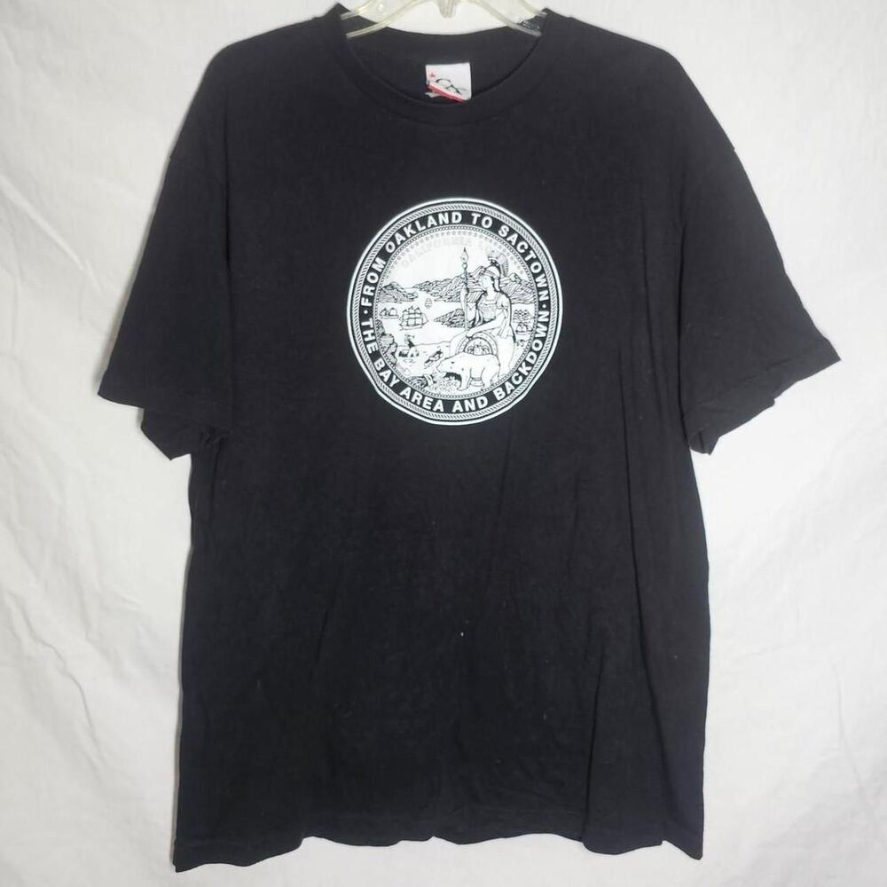 Vintage y2k california bay area black tshirt